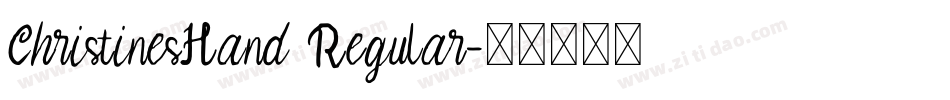 ChristinesHand Regular字体转换